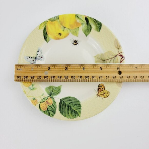 Spode Fruit Haven Bread Plate Butterfly Bee Fruit & Leaves, Fall Autumn Dishes - Picture 11 of 13